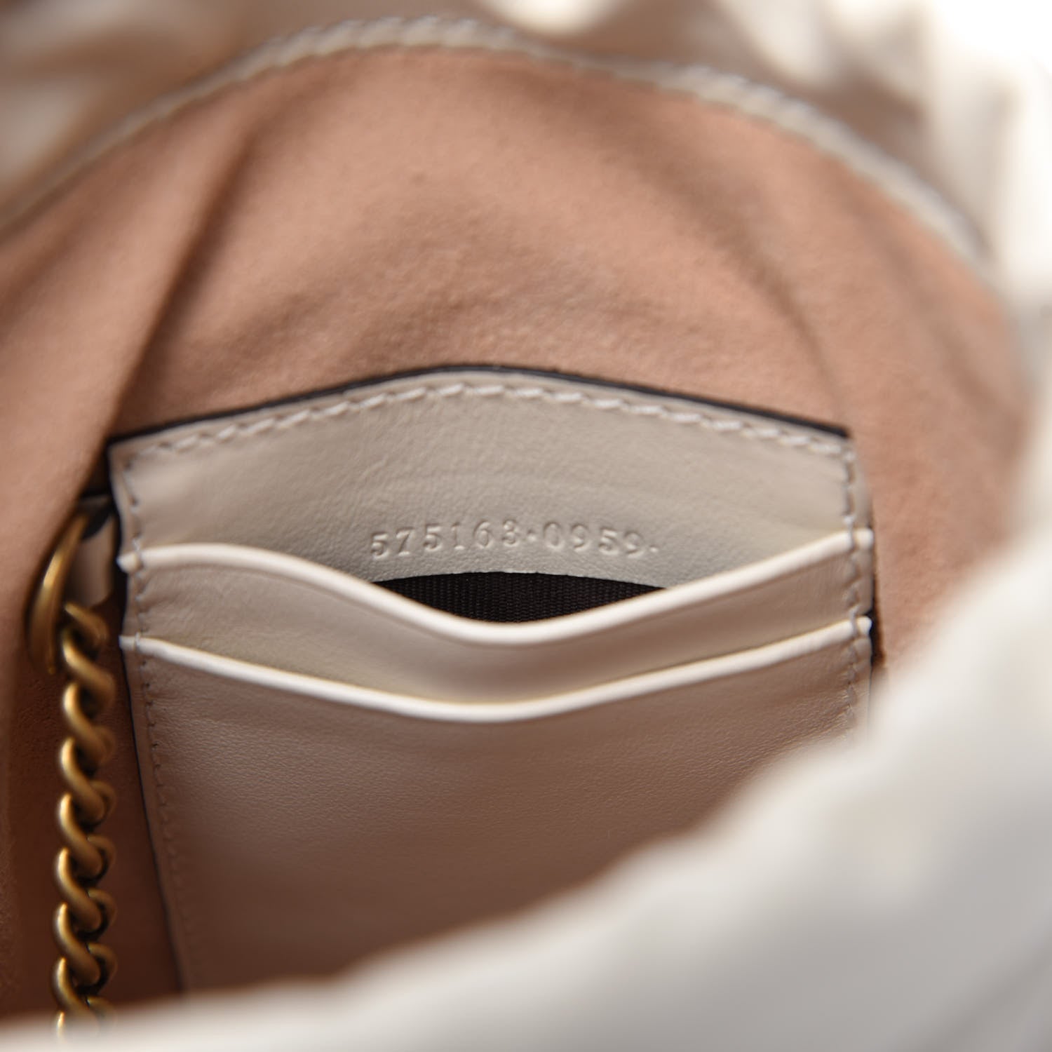 Gucci Calfskin Matelasse Mini GG Marmont 2.0 Bucket Bag White 9 of 11