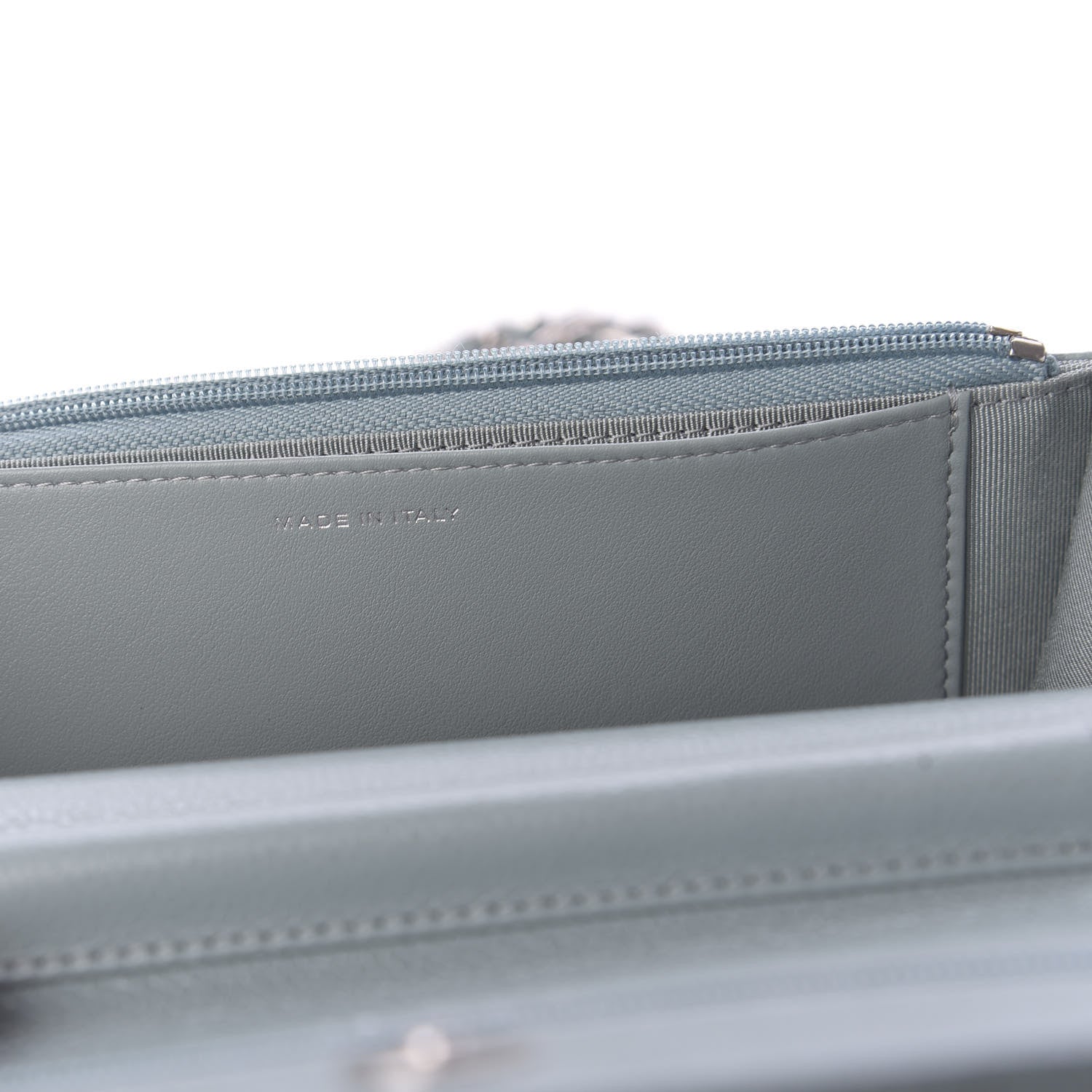 Chanel Caviar Quilted Wallet On Chain WOC Light Blue 9 of 12