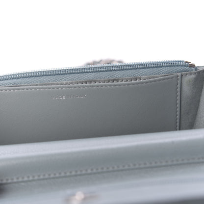 Chanel Caviar Quilted Wallet On Chain WOC Light Blue 9 of 12