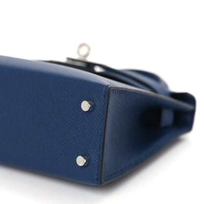 Hermes Epsom Mini Kelly Sellier 20 Bleu Navy 9 of 9