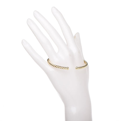 David Yurman 18K Yellow Gold 4mm Cablespira Bracelet 2 of 5