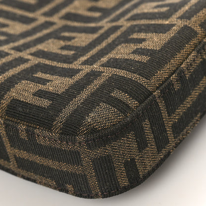 Fendi Fabric Jacquard Vitello Grace FF 1974 Baguette Pouch Tobacco Moro Sand 8 of 8