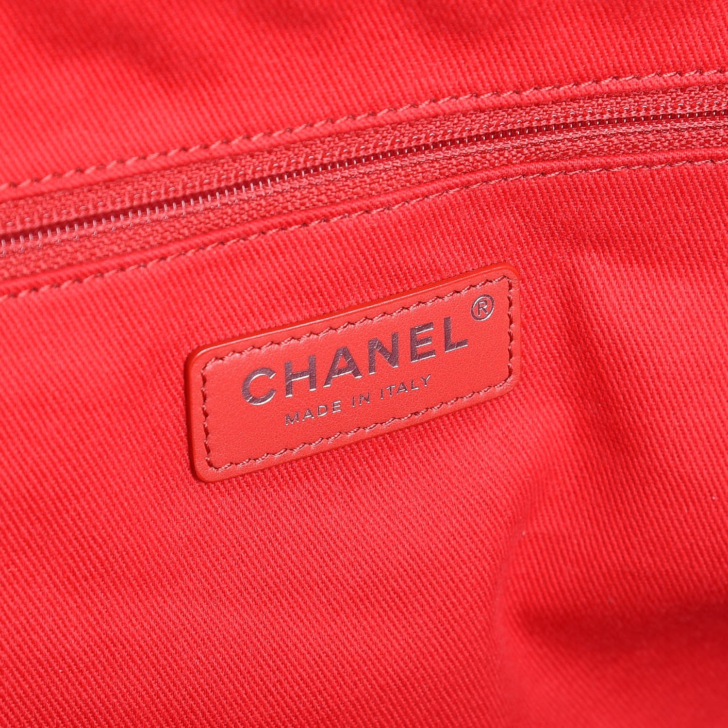 Chanel Canvas Small Double Face Shopping Tote Red 9 of 10