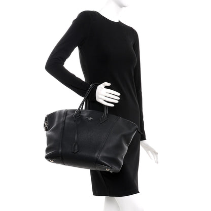 Louis Vuitton Veau Cachemire Soft Lockit MM Black 2 of 11