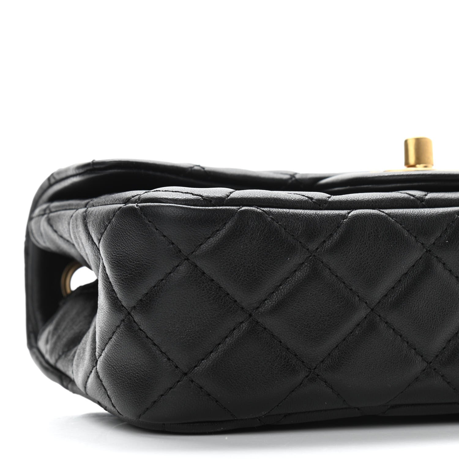 Chanel Lambskin Quilted Mini Rectangular Pearl Crush Flap Black 8 of 10