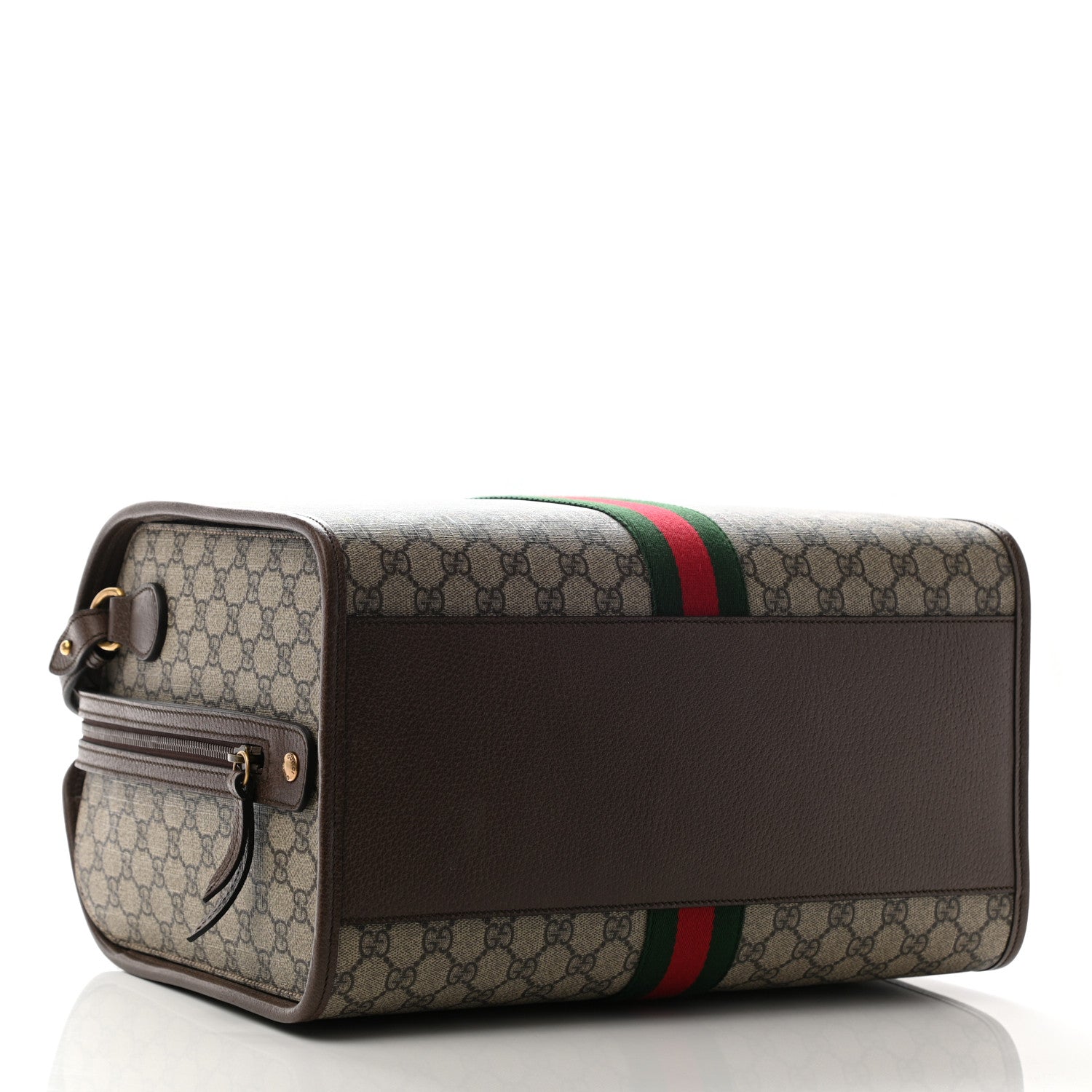 Gucci GG Supreme Monogram Web Ophidia Duffle Bag Beige New Acero 4 of 12