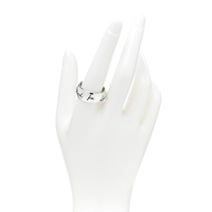Gucci Sterling Silver Wide Blind for Love Band Ring 64 10.75 2 of 4