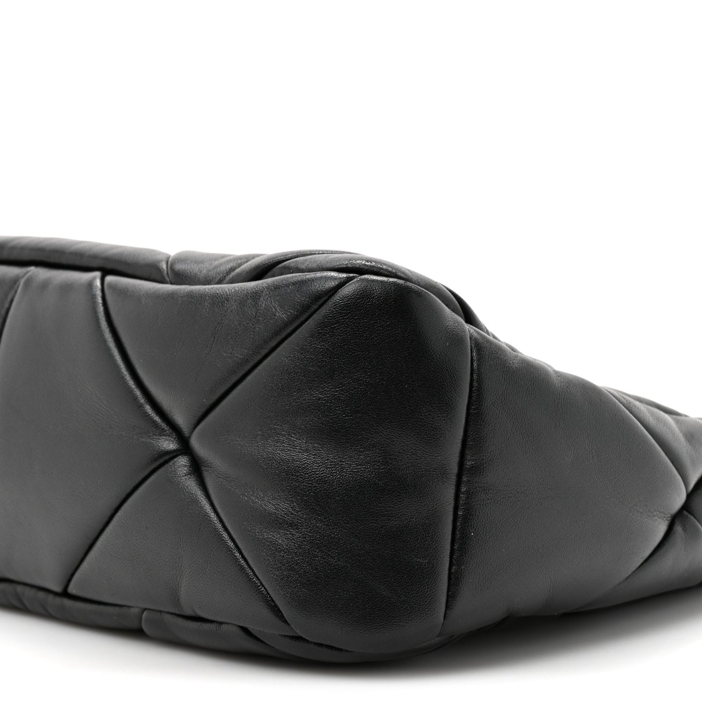 Nappa Triangle Quilted Patchwork System Bag Black