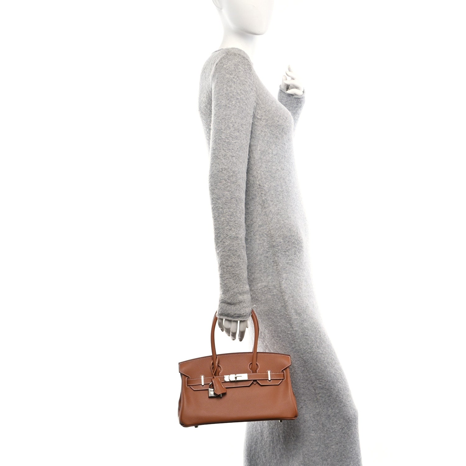 Hermes Evercolor Shoulder Birkin Light 29 Gold 2 of 13