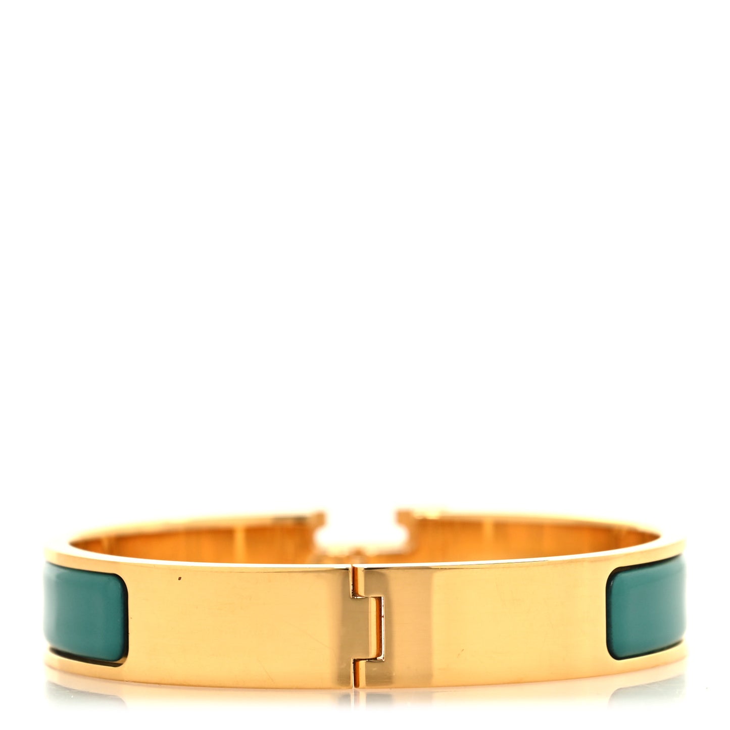 Enamel Narrow Clic Clac H Bracelet PM Emeraude