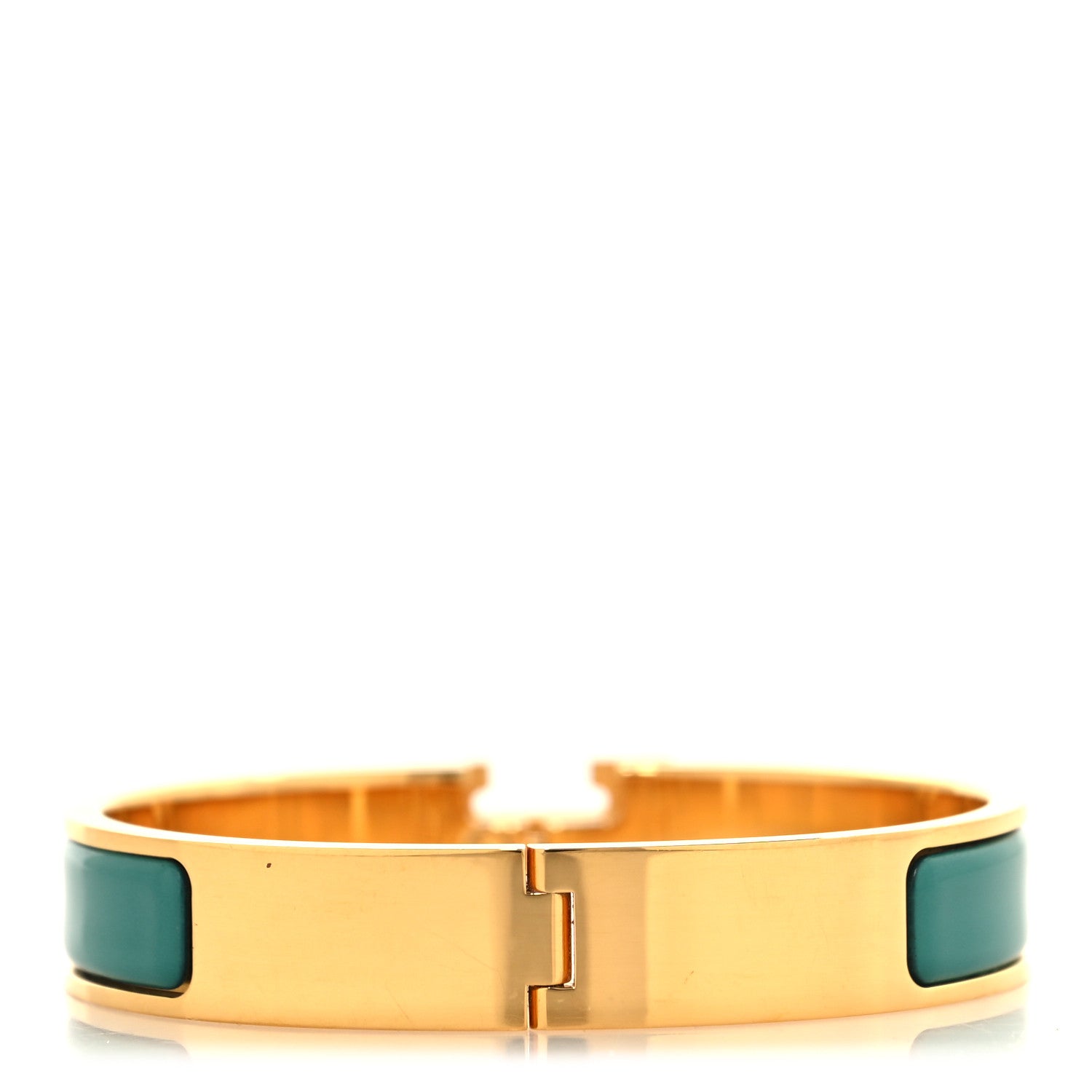 Hermes Enamel Narrow Clic Clac H Bracelet PM Emeraude 3 of 5