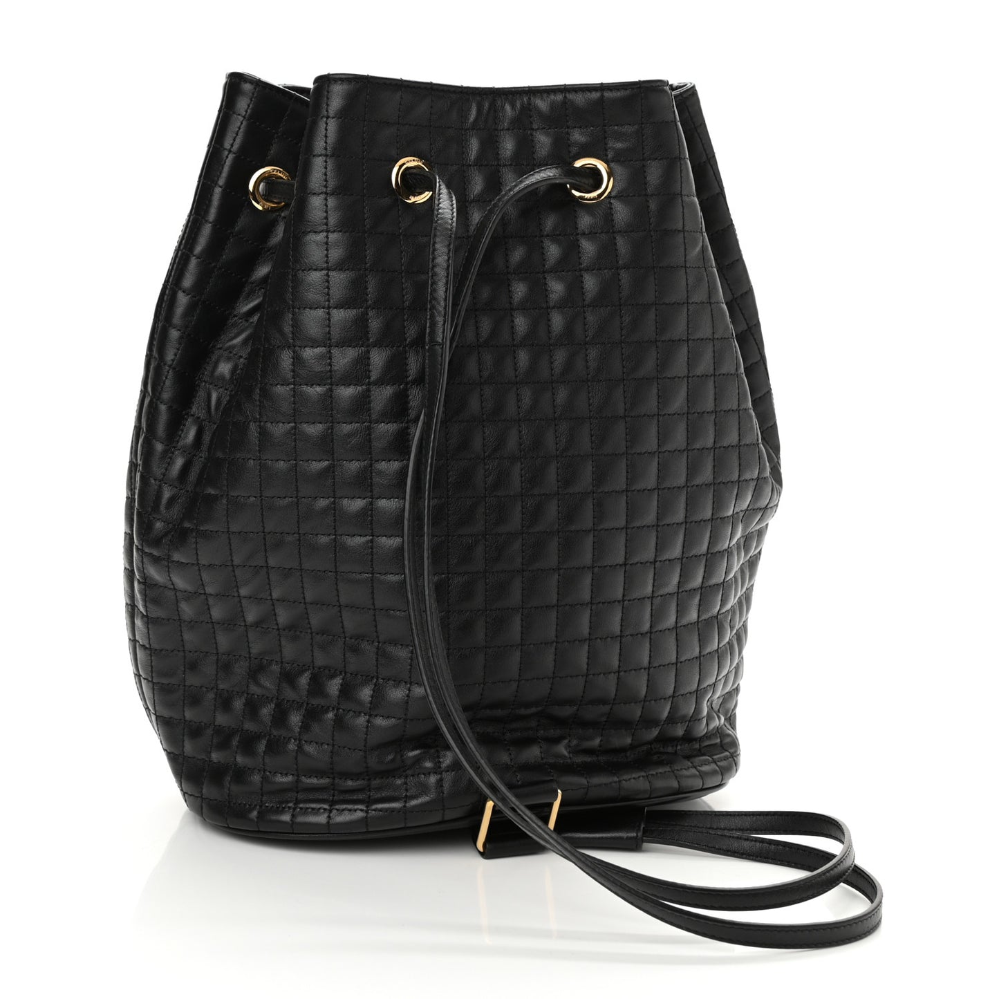 Calfskin Quilted Small C Backpack Black