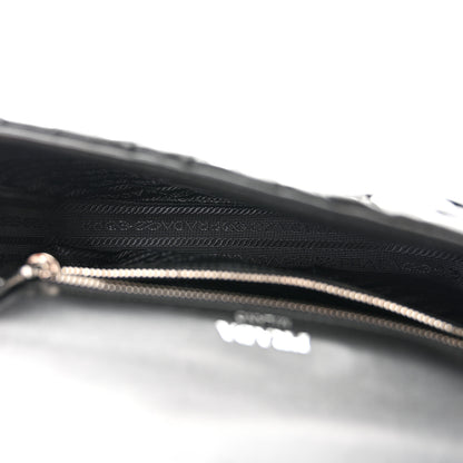 Prada Nappa Gaufre Small Chain Flap Shoulder Bag Black 5 of 11