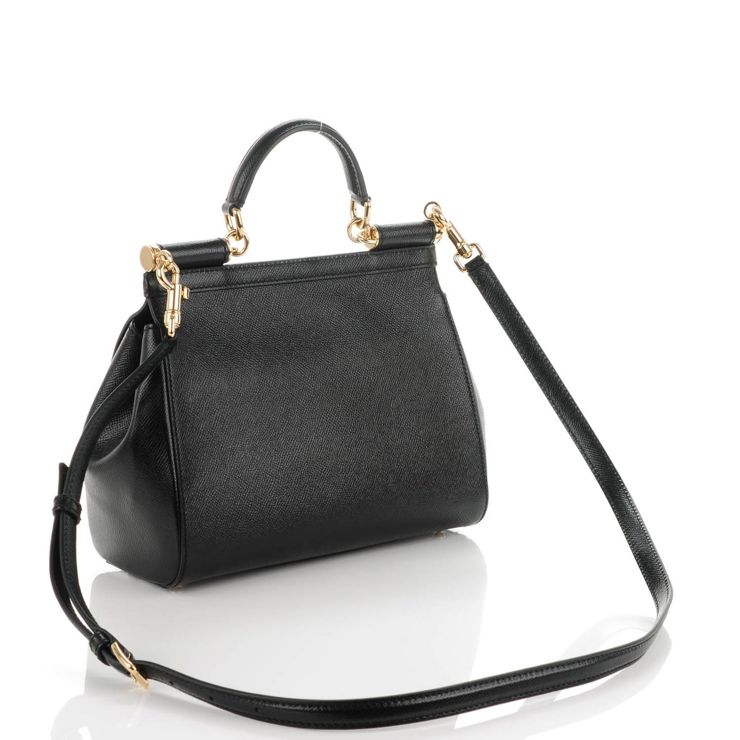 Dauphine Medium Miss Sicily Satchel Black