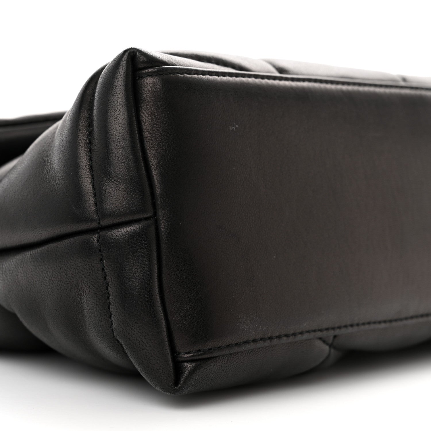 Saint Laurent Lambskin Quilted Small Loulou Puffer Monogram Chain Satchel Black 9 of 11