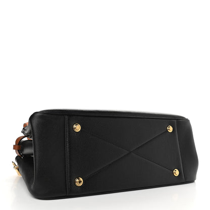 Louis Vuitton Calfskin All Set MM Black Tan 4 of 10