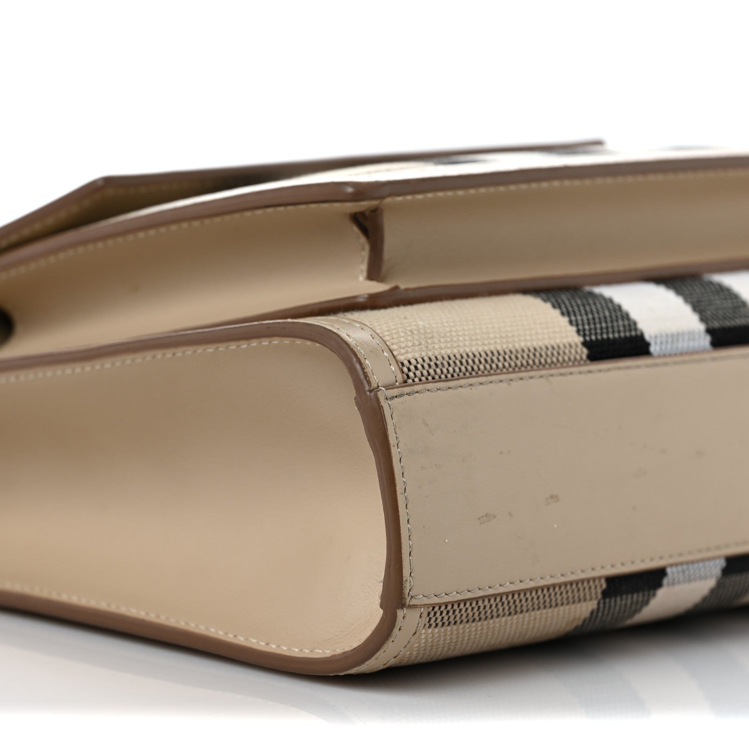 Burberry Smooth Calfskin Archive Canvas Check Mini Pocket Bag Dusty Sand 8 of 12