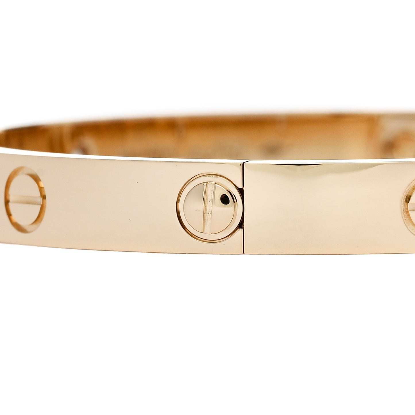 18K Yellow Gold 4 Diamond LOVE Bracelet 17