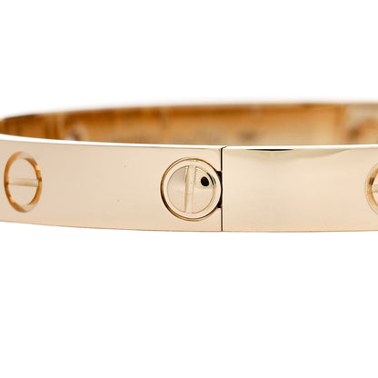 Cartier 18K Yellow Gold 4 Diamond LOVE Bracelet 17 4 of 7