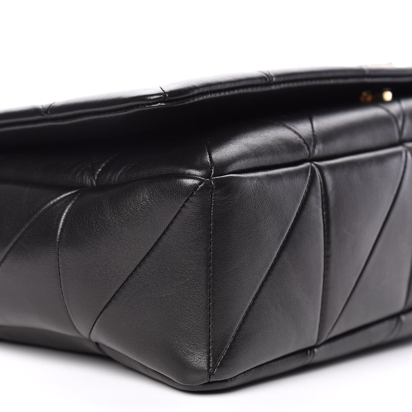 Lambskin Patchwork Monogram Large Jamie Black