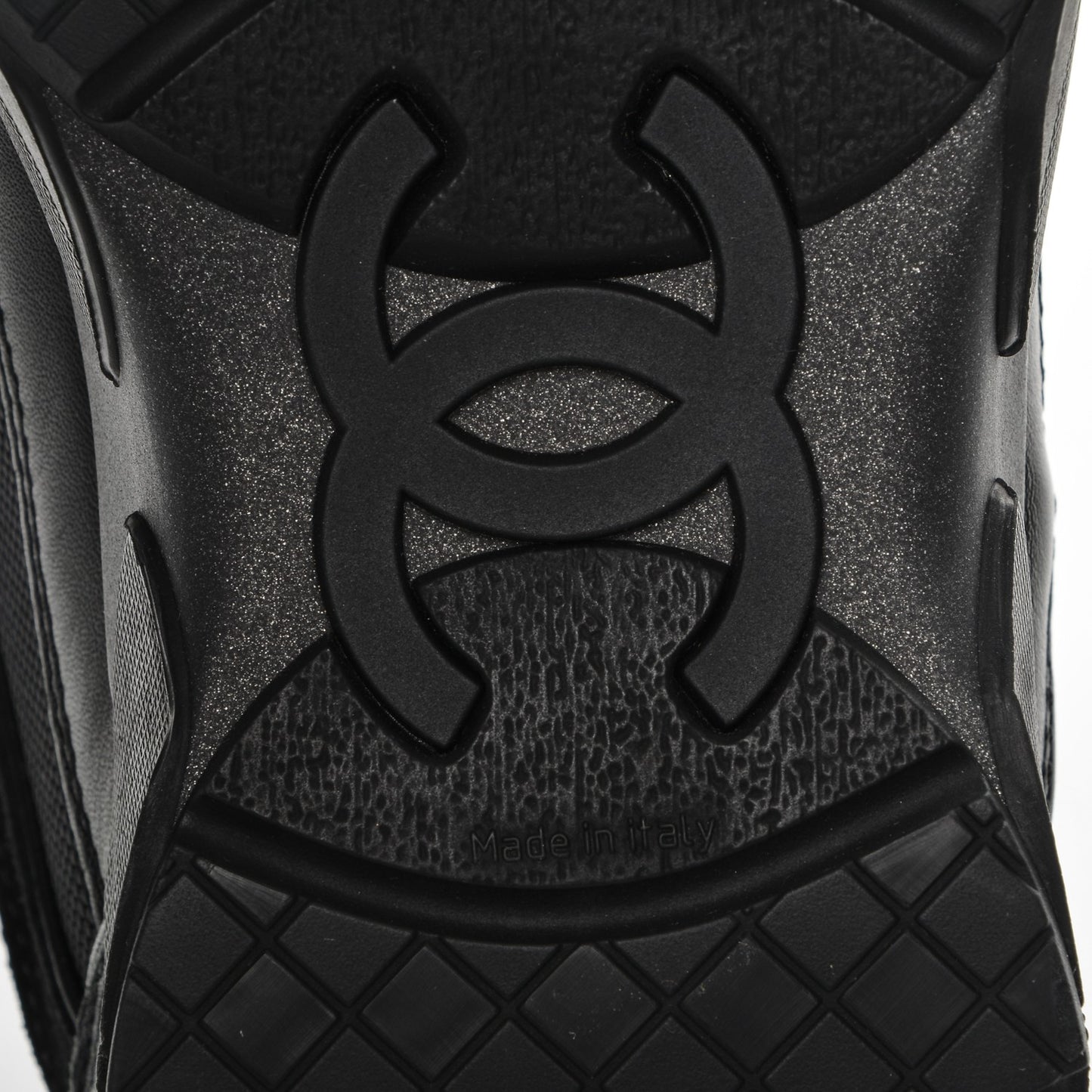 Toile Suede Calfskin CC Sneakers 36.5 Black