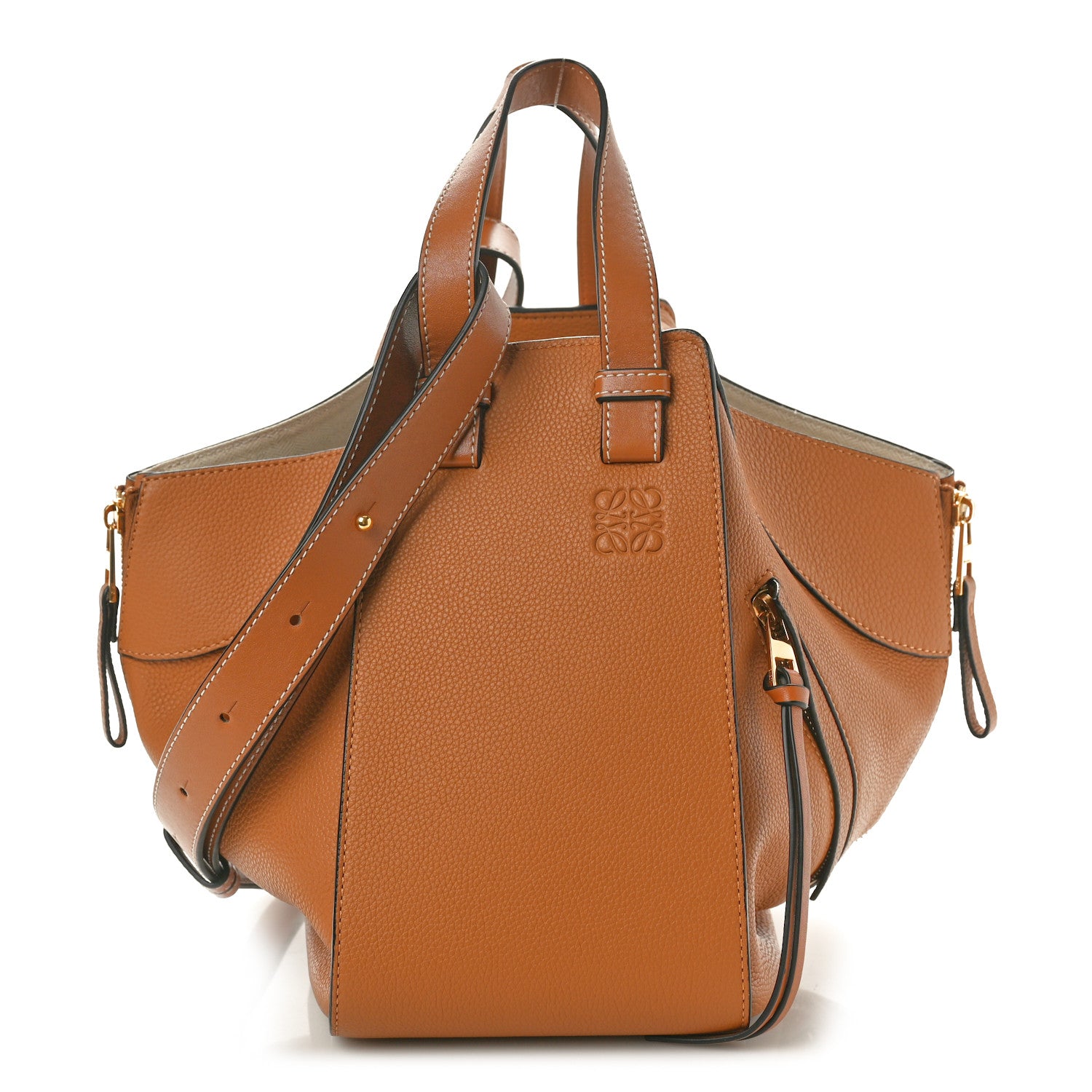 Loewe Grained Calfskin Small Hammock Shoulder Bag Tan 1 of 9
