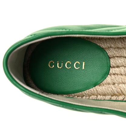Gucci Nappa Matelasse GG Marmont Espadrilles 37.5 New Shamarock 7 of 8