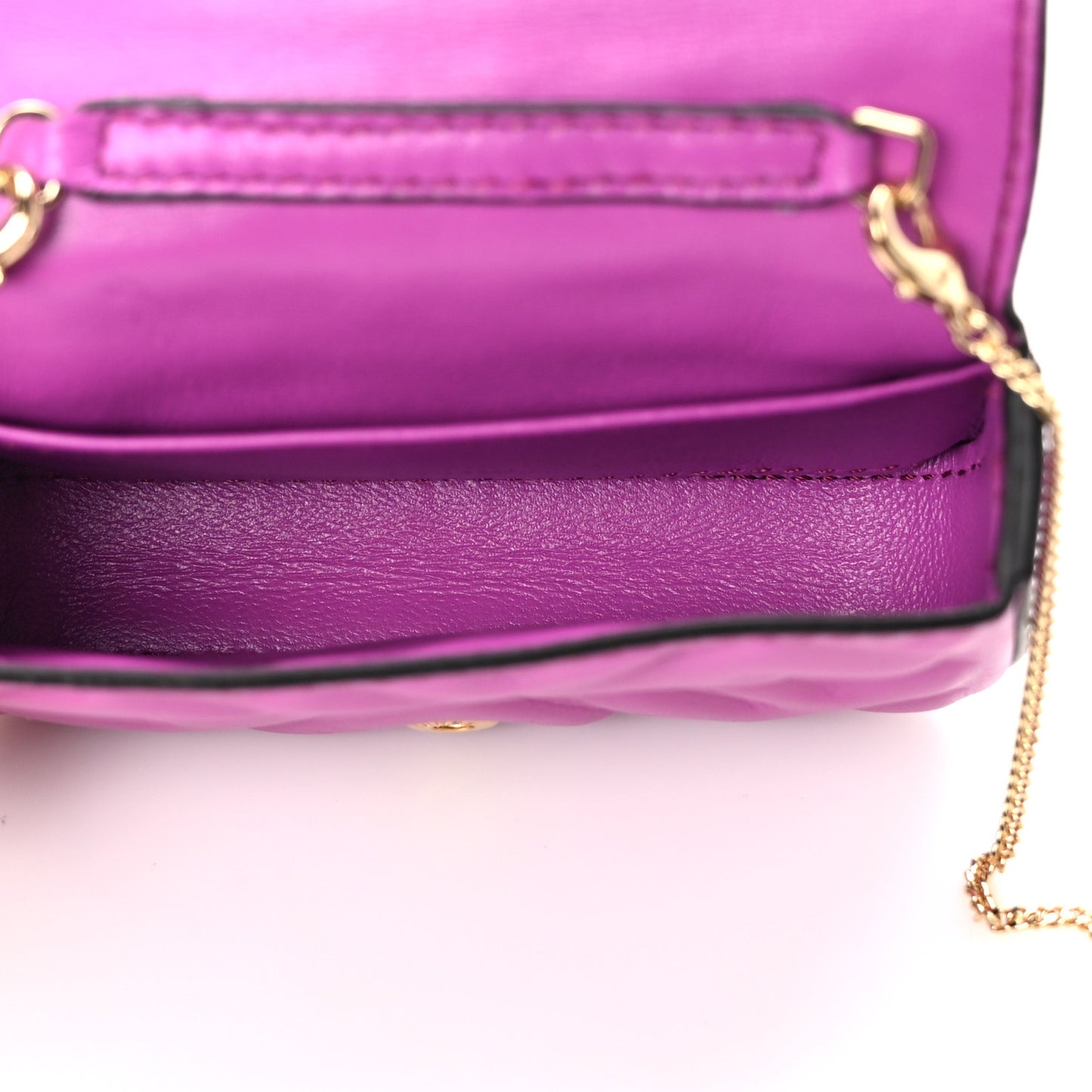 Nappa Matisse FF Embossed Nano Baguette Charm Bouganville