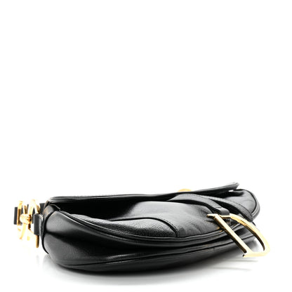 Christian Dior Shiny Goatskin Saddle Bag Black 3 of 9