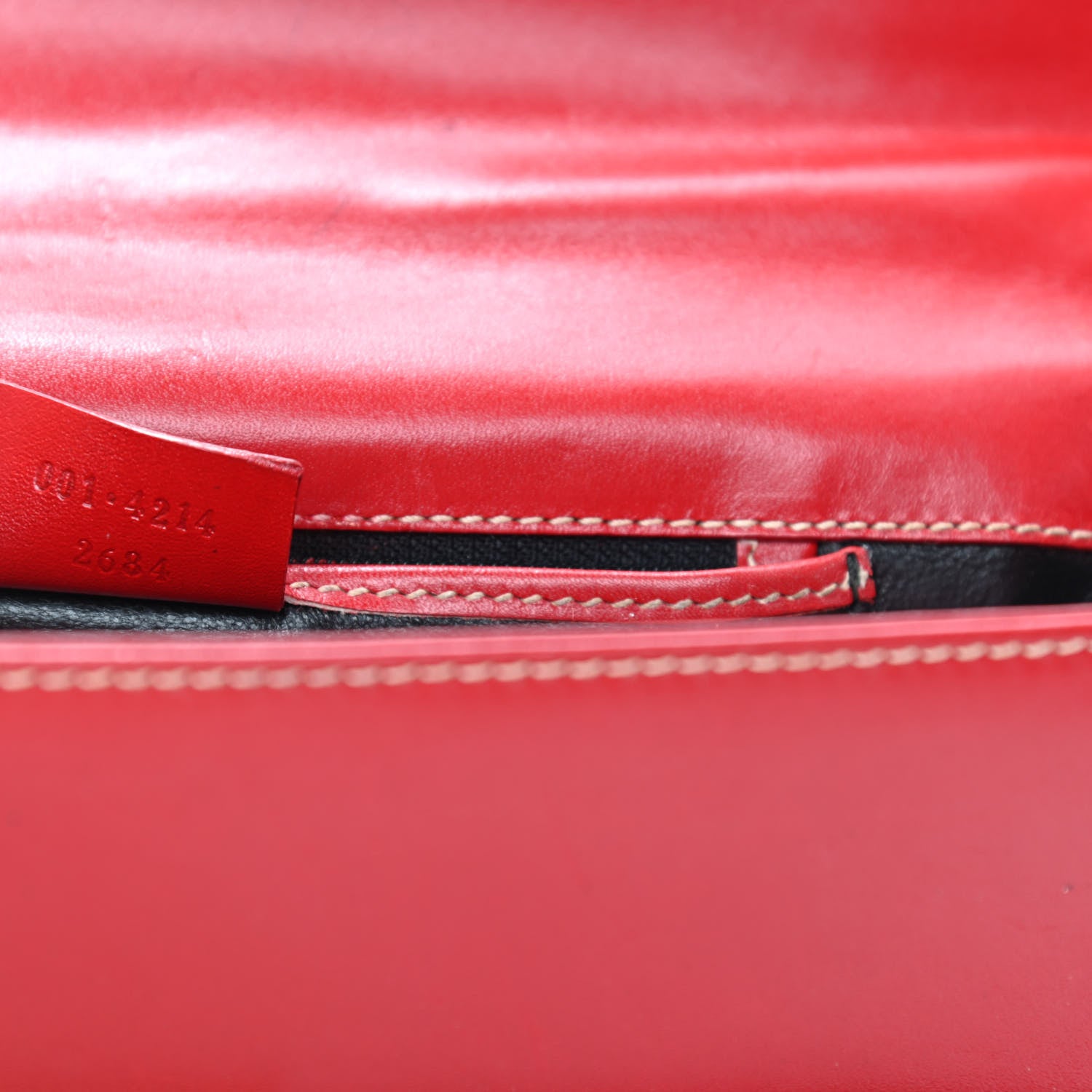 Gucci Calfskin Shoulder Bag Red 7 of 14