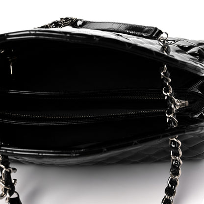 Chanel Patent Quilted Medium Just Mademoiselle Bowling Bag Black 5 of 9