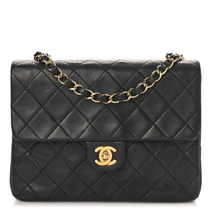 Chanel Lambskin Quilted Mini Square Flap Bag Black 1 of 10
