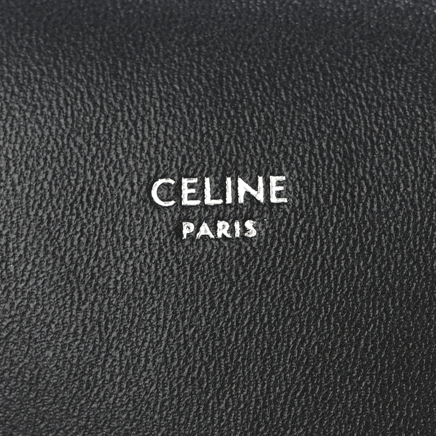 Triomphe Canvas Lambskin Phone Pouch With Flap Black