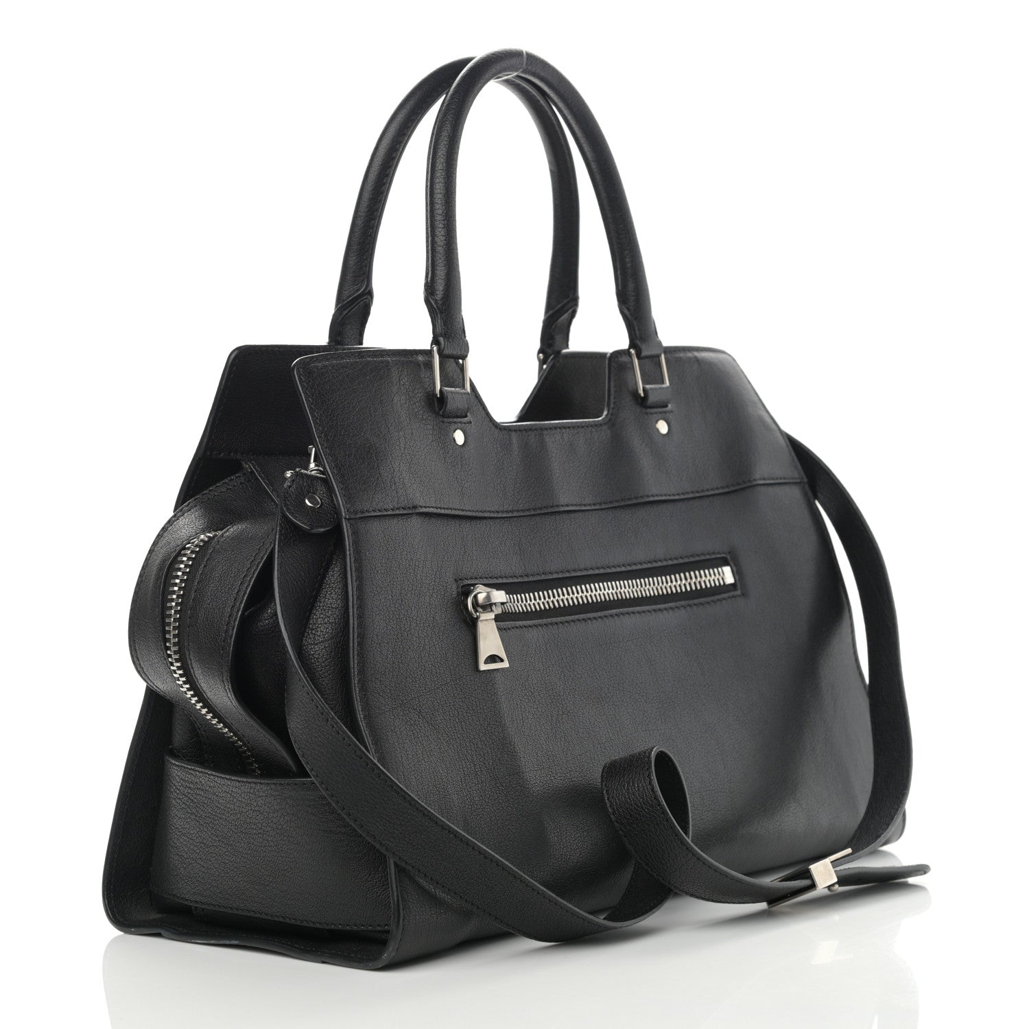 Proenza Schouler Vacchetta Calfskin Small PS13 Satchel Black 3 of 12