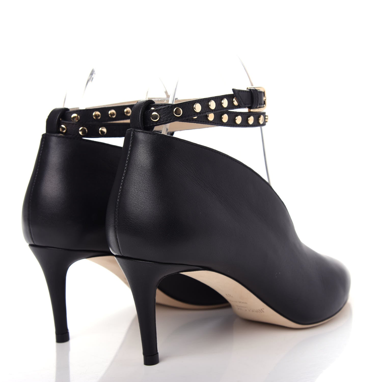 Jimmy Choo Calfskin Lark 65 Ankle Strap Pumps 37 Black 4 of 10