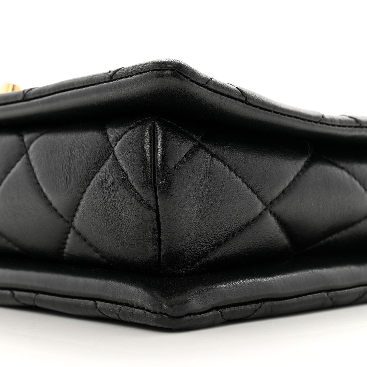 Chanel Lambskin Quilted Enamel CC Chain Flap Black 10 of 12