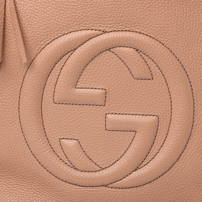 Gucci Pebbled Calfskin Large Soho Hobo Camelia 11 of 11