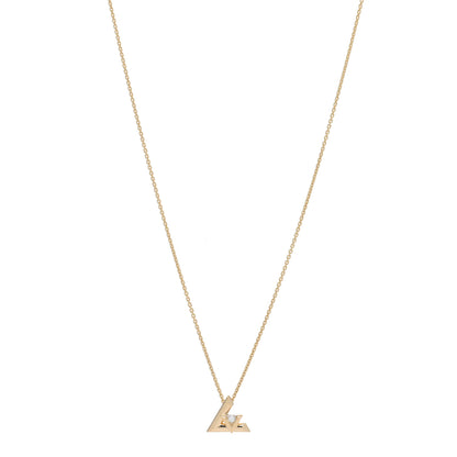 Louis Vuitton 18K Yellow Gold Diamond Small LV Volt One Pendant Necklace 1 of 5