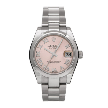 Rolex Stainless Steel 31mm Oyster Perpetual Datejust Watch Pink Roman 178240 1 of 5