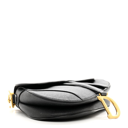 Christian Dior Grained Calfskin Saddle Bag Black 4 of 10