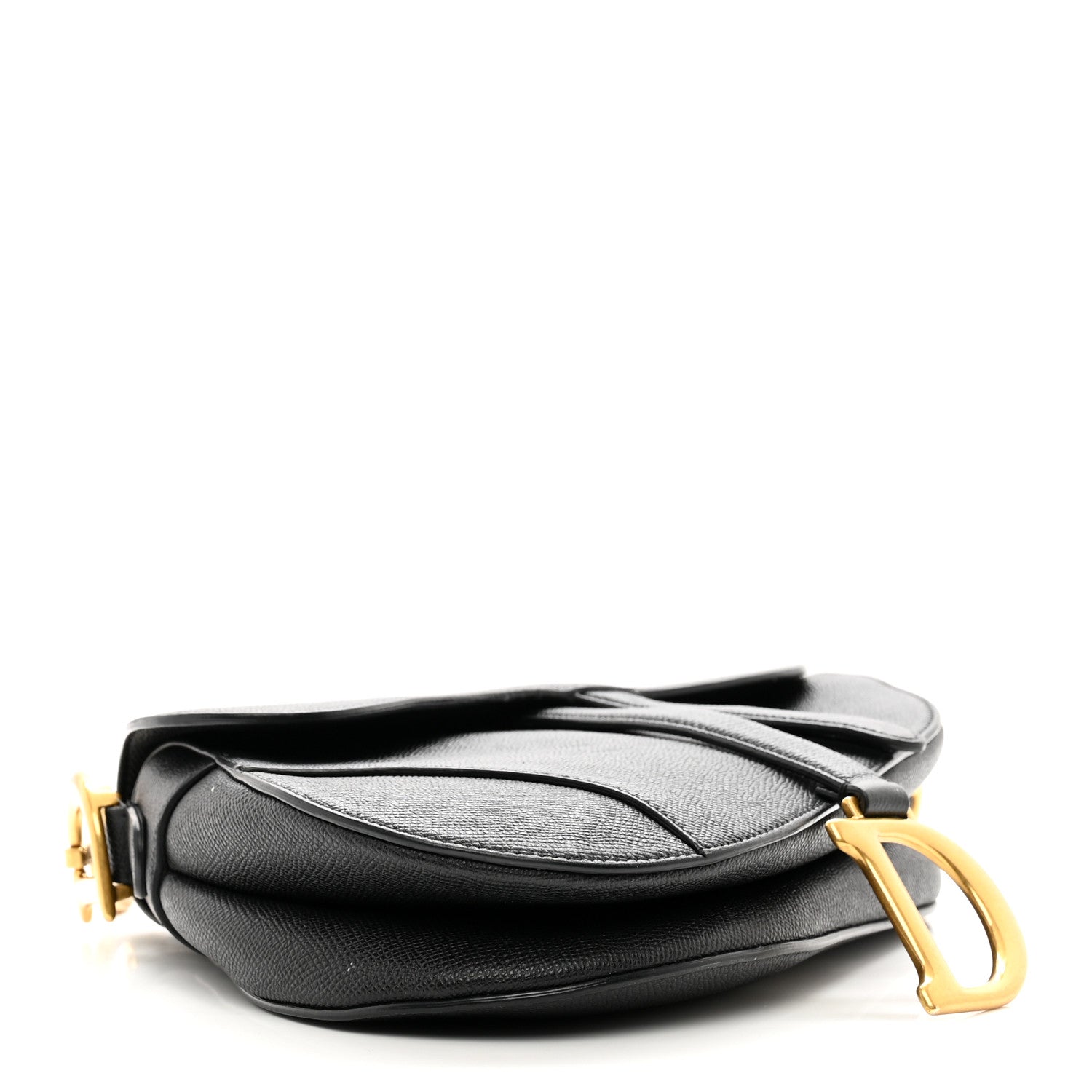 Christian Dior Grained Calfskin Saddle Bag Black 4 of 10