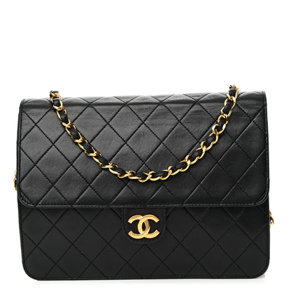 Chanel Lambskin Quilted Small Single Flap Bag Black 1 of 9