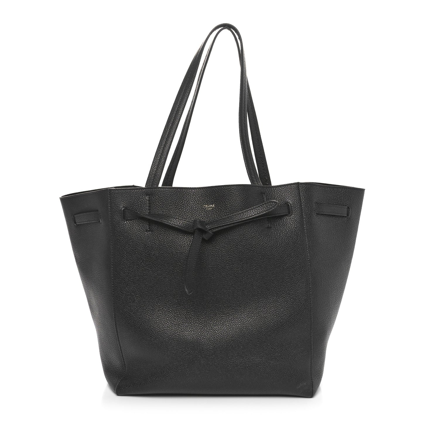 Soft Grained Calfskin Small Belt Cabas Phantom Black