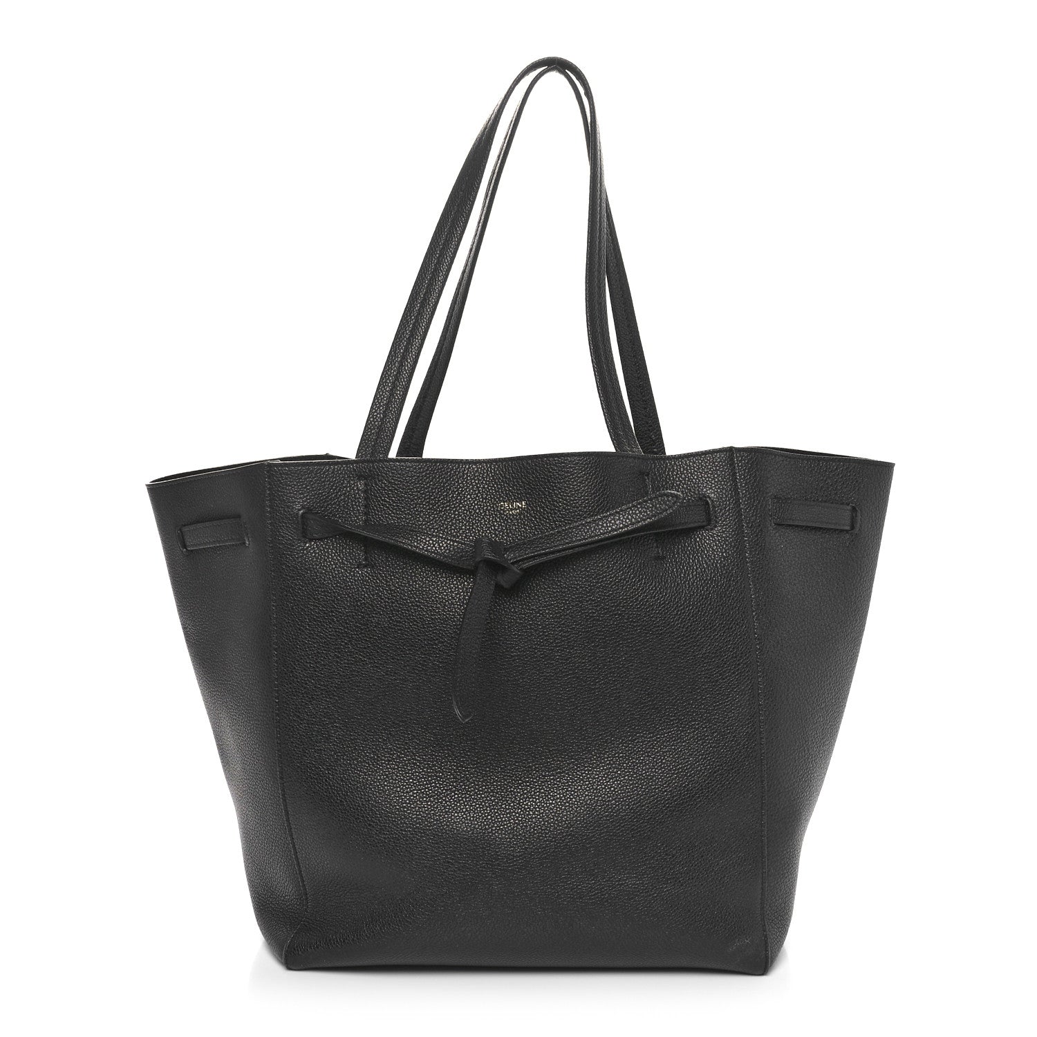 Celine Soft Grained Calfskin Small Belt Cabas Phantom Black 1 of 10