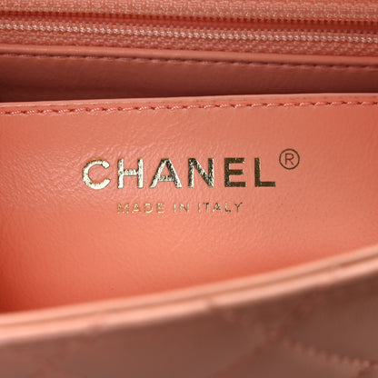 Chanel Lambskin Quilted Mini Pearl Crush Flap Light Orange 6 of 13