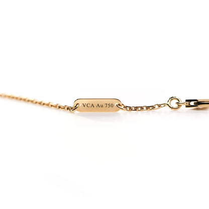Van Cleef & Arpels 18K Yellow Gold Mother of Pearl Vintage Alhambra Pendant Necklace 4 of 6