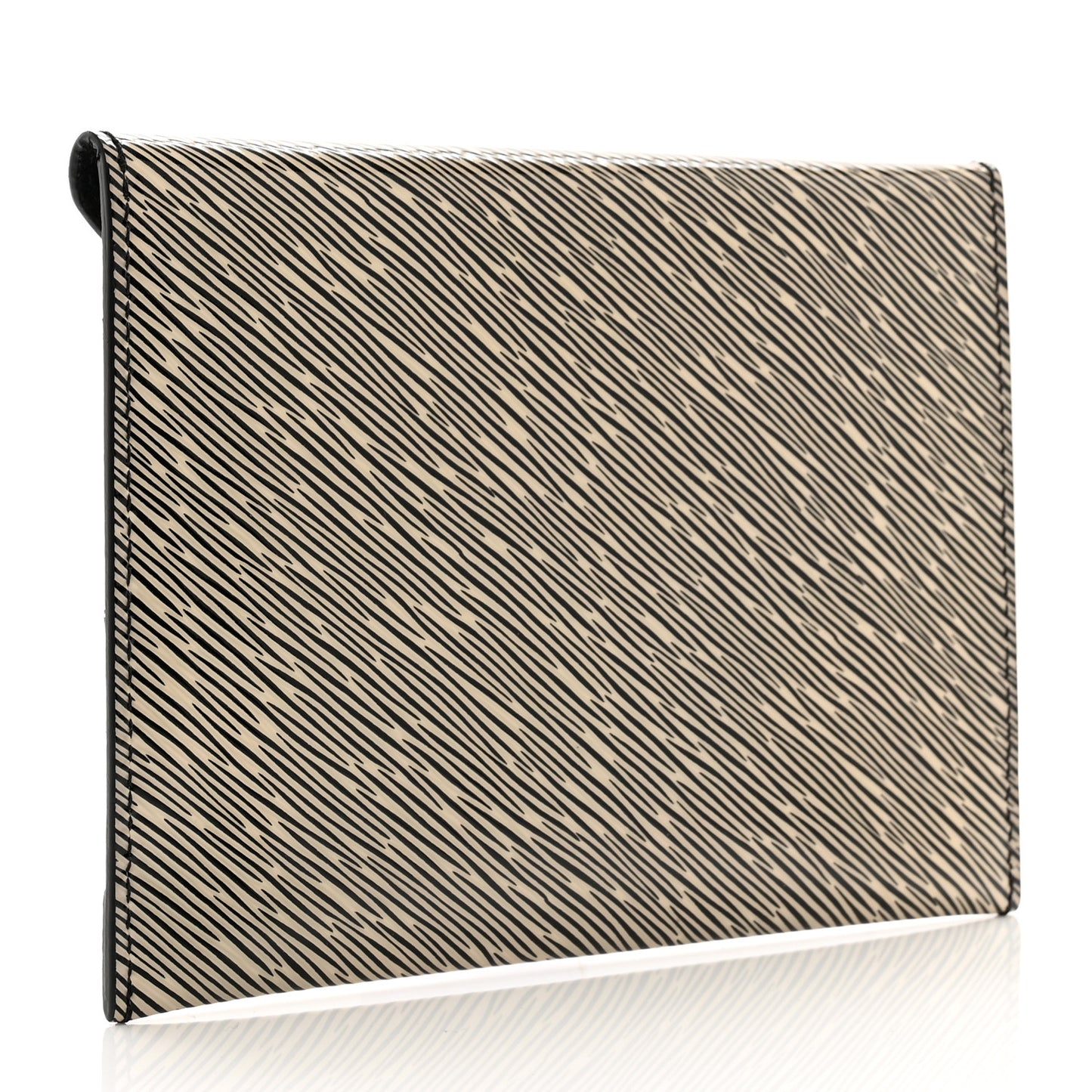 Metallic Patent Epi Medium Kirigami Pochette Insert Off White