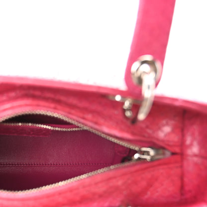 Christian Dior Snakeskin Medium Lady Dior Pink 5 of 10