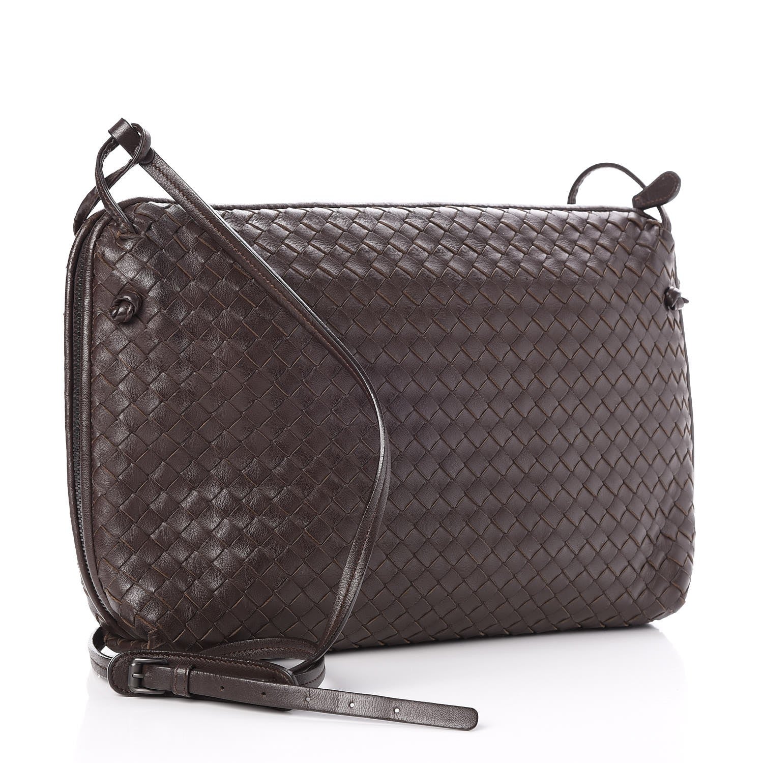 Bottega Veneta Nappa Intrecciato Pillow Crossbody Messenger Ebano 3 of 7