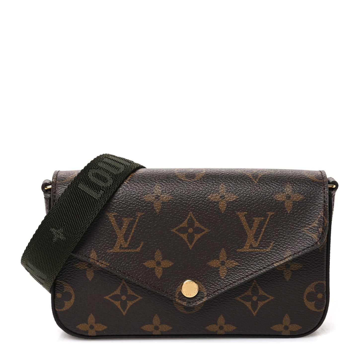 Monogram Felicie Strap & Go Kaki